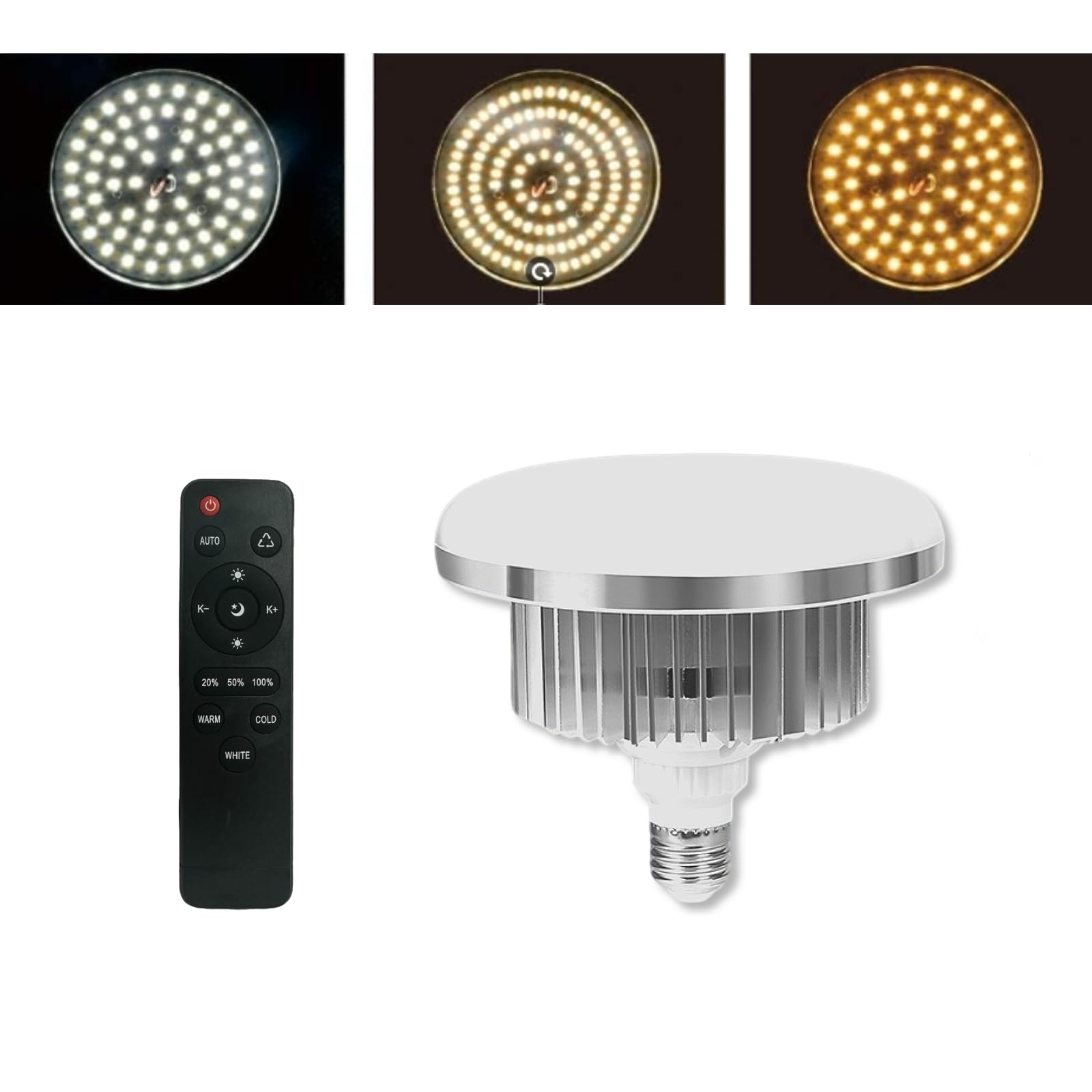 Photo 1 of Gimaibugraff 1 Pack 150W LED Soft Box Light, 2700-6500K Dimmable Color Temperatur Photography Light Bulb, E27 Lights Photography Photo Video Studio Lighting with Remote Control