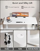Devoko Electric Standing Desk 140x60cm Height Adjustable 2 Memory White view 4