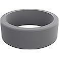 QALO Men's Basic & Flat Silicone Ring - Mens Silicone Wedding Band - Breathable Comfort Fit Silicone Rings for Men - Durable Rubber Engagement Rings for Him - 8mm x 2mm