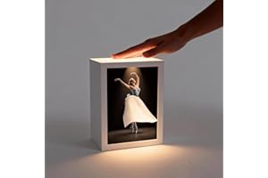 Generic Elegant Flying Skirt Tissue Box, Ballerina Tissue Box Cover with Touch Light for Bedroom Desk.