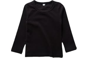 KISBINI Unisex Girls Cotton Long Sleeve T-Shirt Top Tees