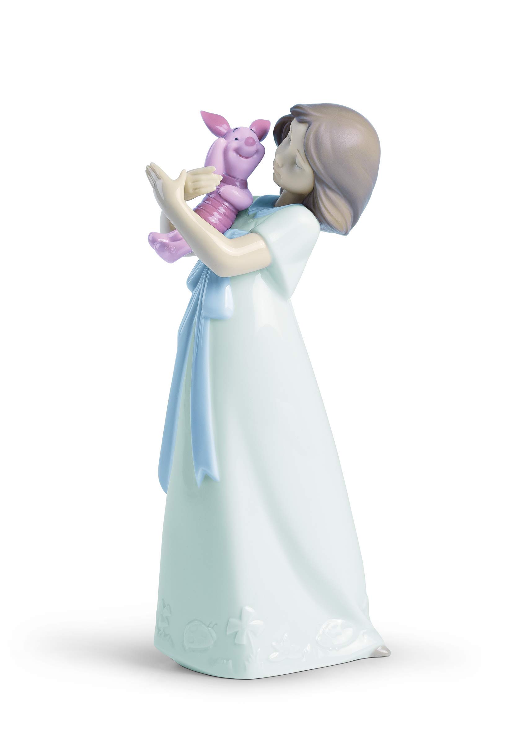 NAO Cuddles With Piglet. Porcelain Piglet (Disney) Figure.