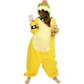 SAZAC Super Mario Bros - Onesie Jumpsuit Halloween Costume (Bowser) Yellow