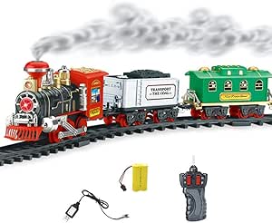 Ksruee Juego clásico Recargable de Tren de Vapor Orbita eléctrica Tren