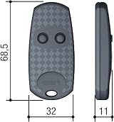 CAME TOP-432EE Two-Channel Remote 433.92 MHz Black Gray view 2