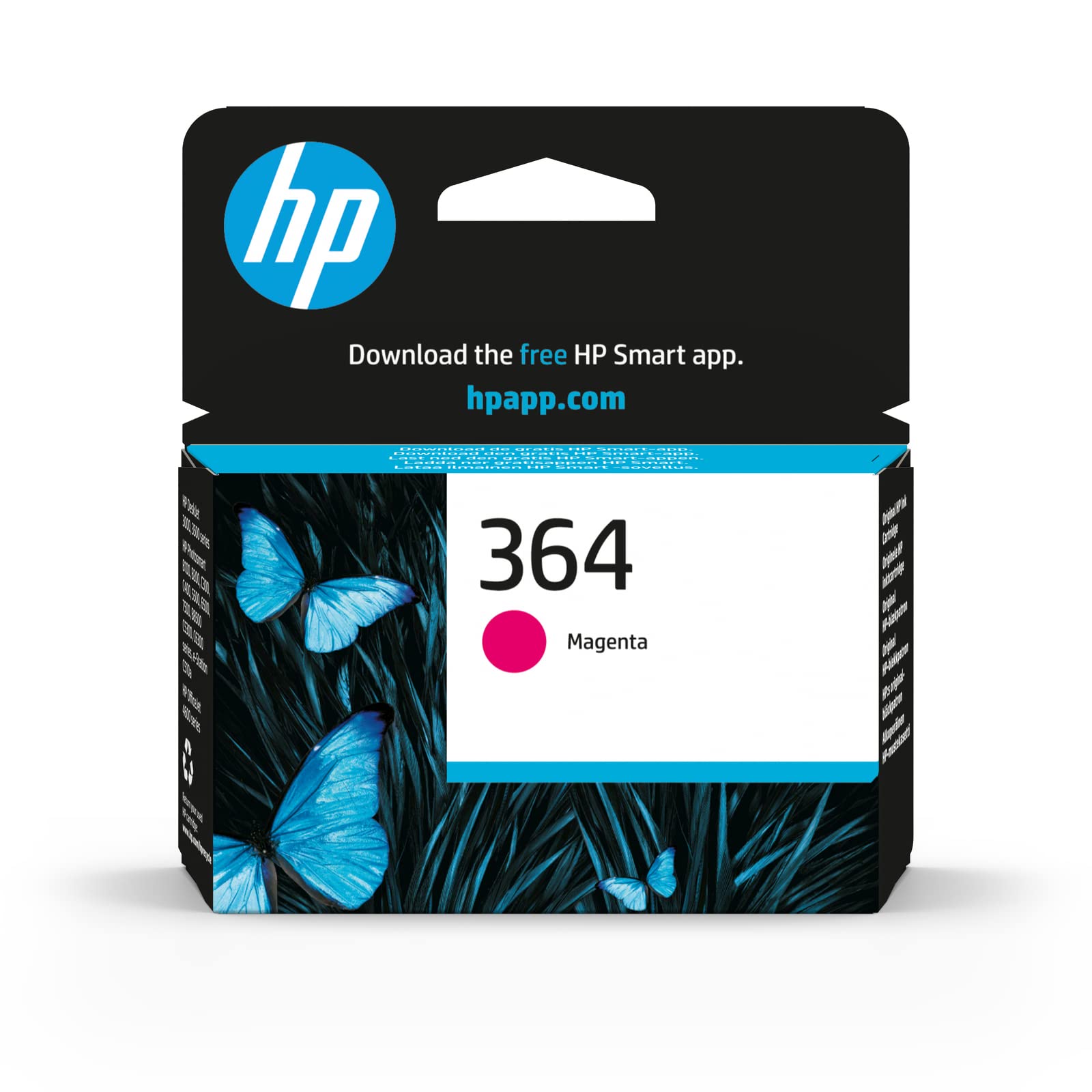 HP CB319EE 364 Original Ink Cartridge, Magenta, Single Pack