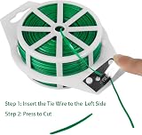 Tenn Well 100m Green Garden Wire Flexible Plant Tie Cutter Included view 3