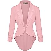 Hybrid & Company Womens Casual Work High Low Blazer Jacket - JK45590