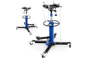 1332 LBS Hydraulic Transmission Jack, 2-Stage Telescopic Lift (33"-69"), Foot Pedal & 360° Swivel Wheels, Fit for Auto Repair