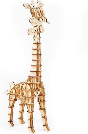 Amazon つくるんです 日本公式販売 日本語説明書付 Robotime 3d ウッドパズル Tg6 キリン 立体パズル おもちゃ