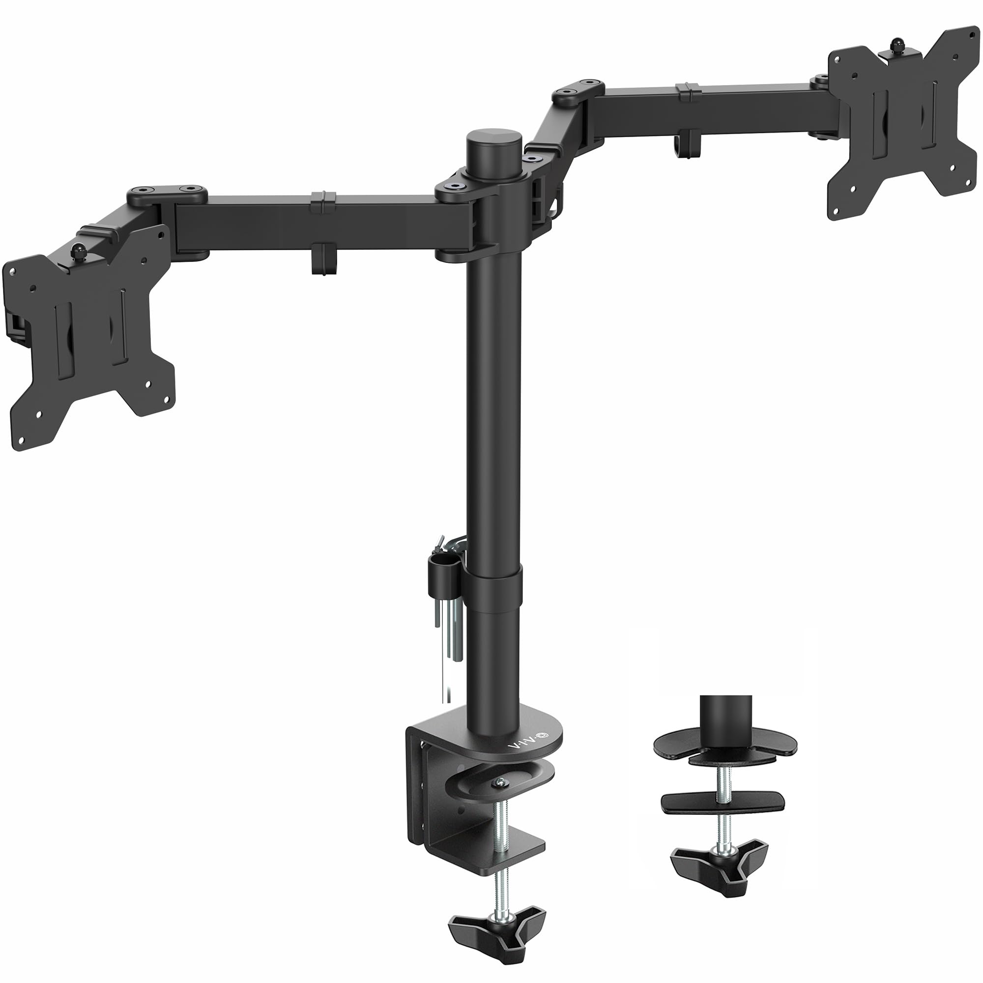 VIVO Full Motion Dual Monitor Desk Mount Clamp