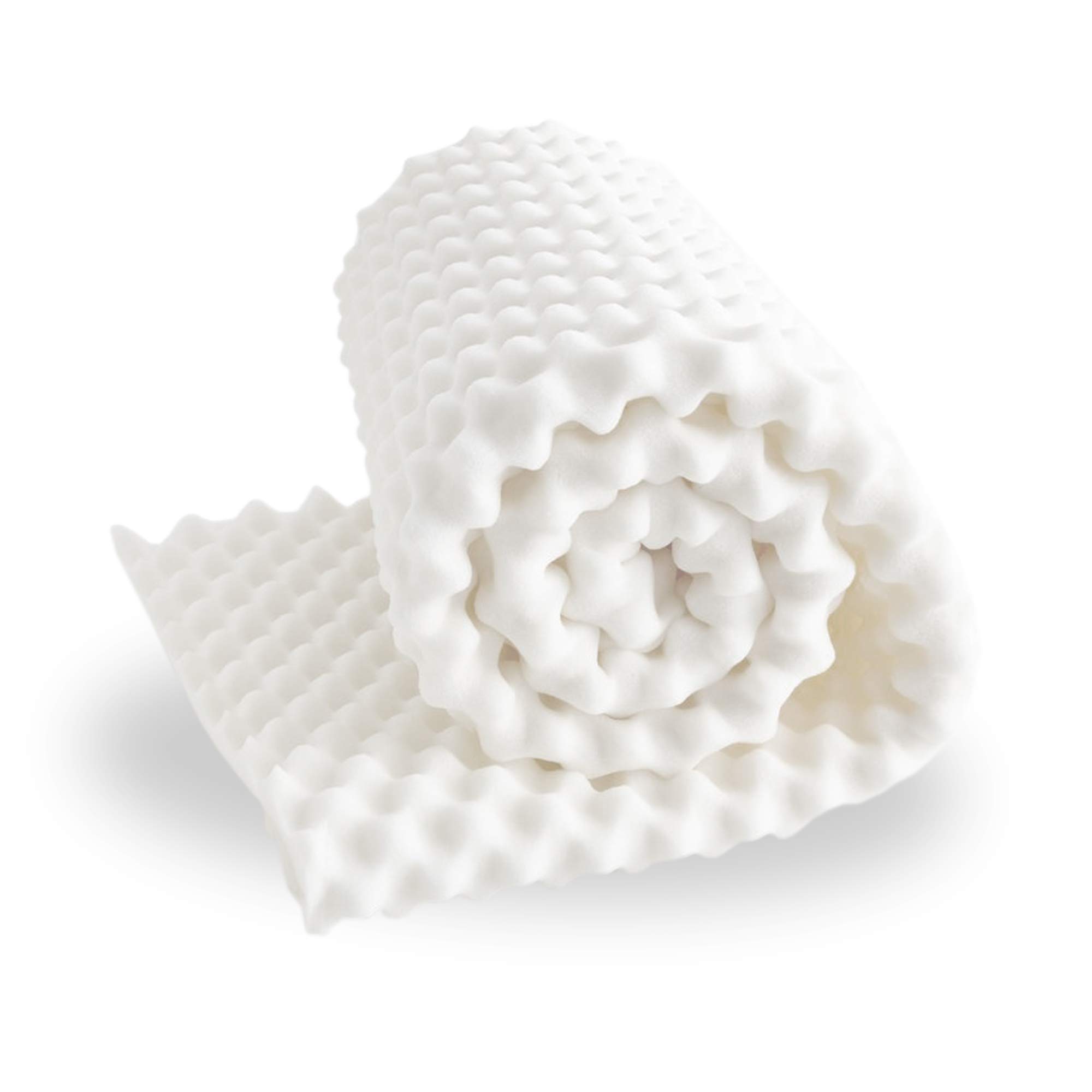 Photo 1 of Zayton, 3-Inch Convoluted High Density Foam Mattress Topper, CertiPUR-US Certified for Superior Comfort and Support, King, White