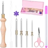 Punch Needle Tool with 5 Needles and Storage Box,Adjustable Needle Punch | Embroidery Punch Needle kits Adults Beginner for DIY Craft,Perfect for Decoration and Gifts