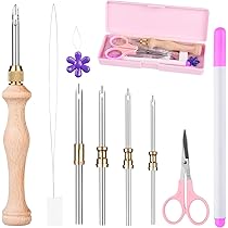 Punch Needle Kit with Storage Box,Adjustable Punch Needle Tool