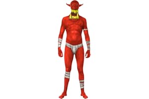 Morphsuits Orc Costume Adult, Orc Jaw Dropper Costume, Orc Full Bodysuit Men, Scary Morph Suits Adults, Orc Mask