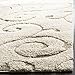 SAFAVIEH Florida Shag Collection X-Large Area Rug - 11' x 15', Cream & Beige, Scroll Design, Non-Shedding & Easy Care, 1.2-inch Thick Ideal for High Traffic Areas in Living Room, Bedroom (SG455-1113)
