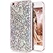 iPhone 8 Plus Case,iPhone 7 Plus Case,ikasus Luxury Sparkle 3D Bling Diamond Glitter Paillette Flexible Soft Rubber Gel TPU Protective Bumper Silicone Case Cover for iPhone 8 Plus / 7 Plus,Silver