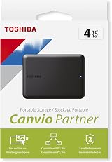 Toshiba Canvio Partner 4TB Portable External Drive USB 3.2 Mac Windows view 7