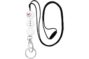 BIHRTC Teacher Lanyards with Clip for ID Badges and Keys Neck Lanyard Fashion Silicone Bead Lanyard Badge Lanyards Keychain Long Durable Neck Lanyard Strap Cruise Lanyards