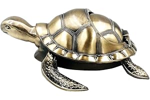 Vintage Windproof Ashtray with Lid Metal Creative Turtle Cigarettes Ashtray for Outdoor Indoor Decorative Ashtray Holder for 