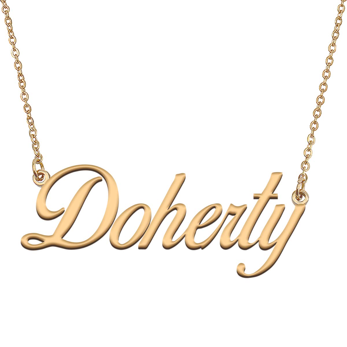 HUAN XUN Customized Custom Simple Any Name Necklace