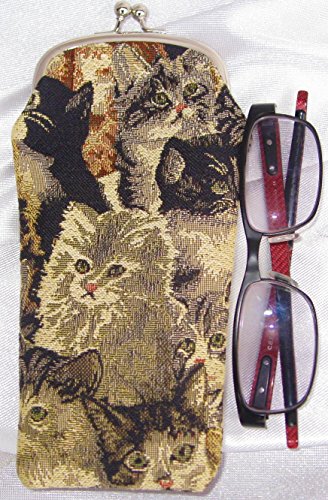 Sainty GP01-Cat Cat Tapestry Eyeglass Case