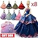 zhihu 8 Pcs Doll Handmade Fashion Wedding Party Gown Dresses & Clothes Xmas Gift