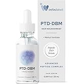 InfiniWell PTD-DBM Peptide Hair Serum for Fuller-Looking Hair - Scalp Treatment for Visible Growth & Follicle Renewal - Reinforce Restoration, Strand Integrity & Optimal Density (25 ml)