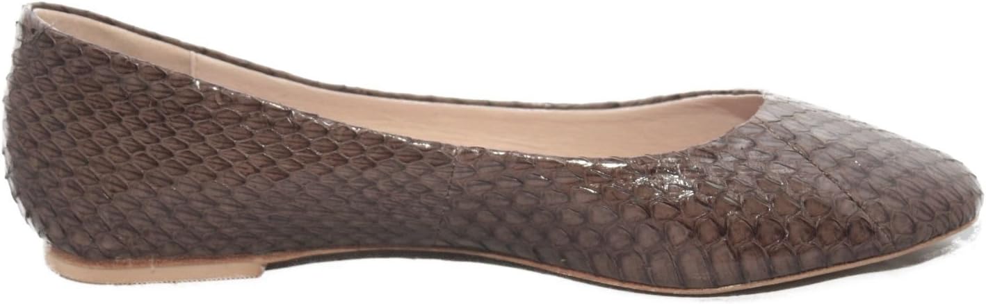 donnabella Women's 'Fabulous' Snake Embossed Texture Ballerina Style Flat
