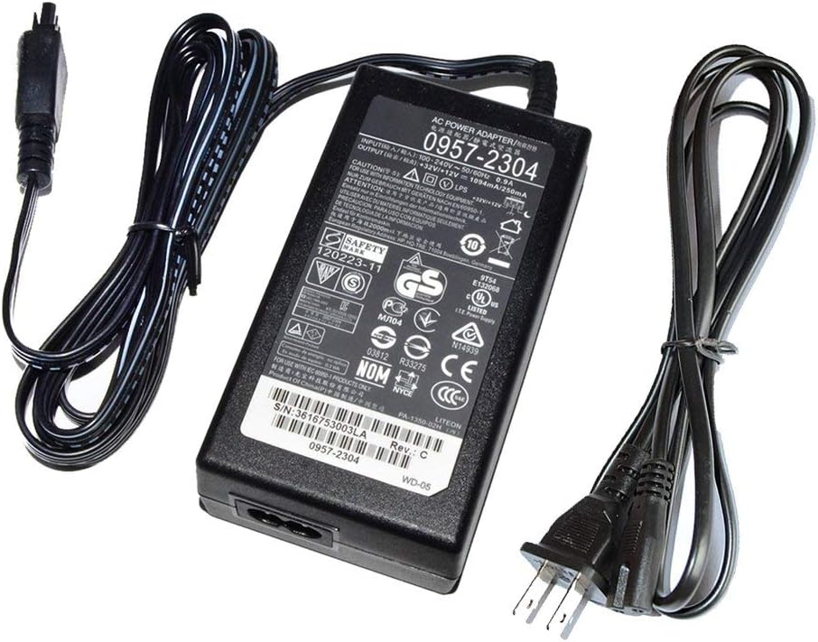 ABLEGRID AC Adapter Charger For HP Photosmart 7520 Printer, 32V/12V Power Supply, 0957-2304