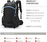 MOUNTAINTOP 40L Hiking Backpack Water Resistant Trekking Rucksack 55x33x20cm view 2