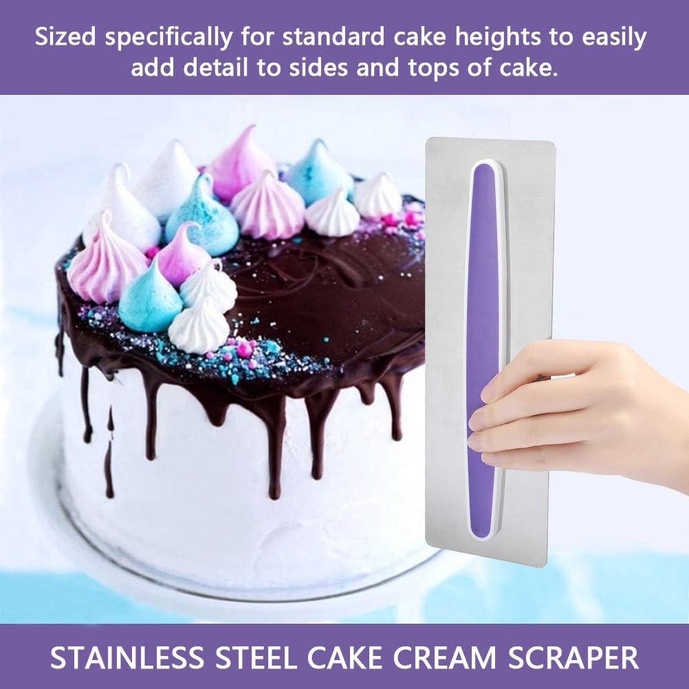 Cake Smoother Stainless Steel Cake Smoother Scraper Decorating Edge DIY
