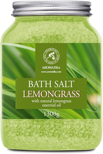 AROMATIKA Lemongrass Bath Salts 600 g Natural Essential Oil