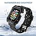 N.ORANIE Apple Watch Band 42mm with Case Sport Shockproof Soft Protective Cover with TPU Rubber Bracelet Strap for Apple Watch Sport Edition and Apple Watch Series 2 all Models-(Black 42mm)