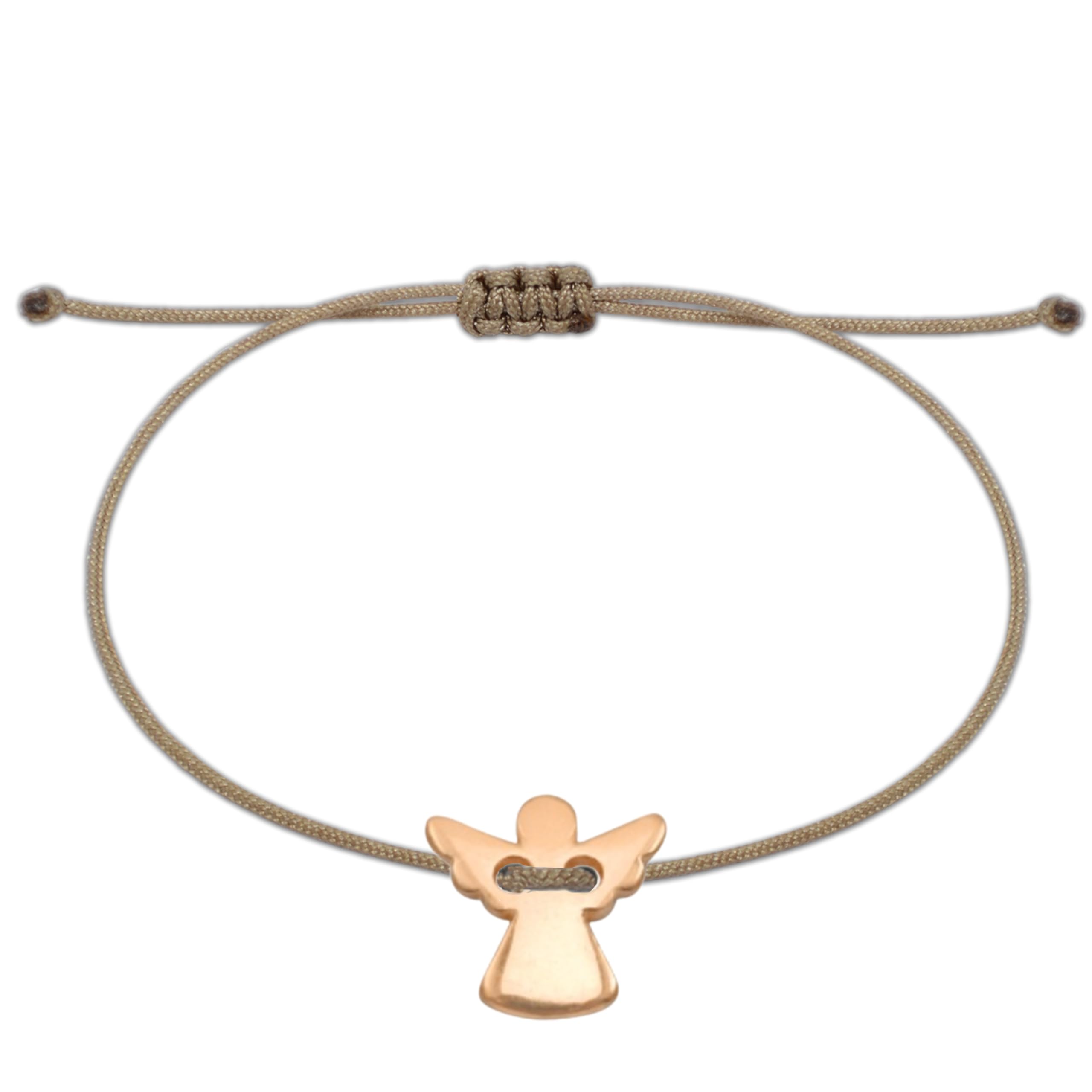 Selfmade Jewelry Guardian Angel Bracelet in Rose Gold – Size Adjustable up to Approx. 21 cm – Lucky Charm Bracelet Women Ladies Girls in Jewellery Bag as Gift Packed, 21 centimeters, Metal