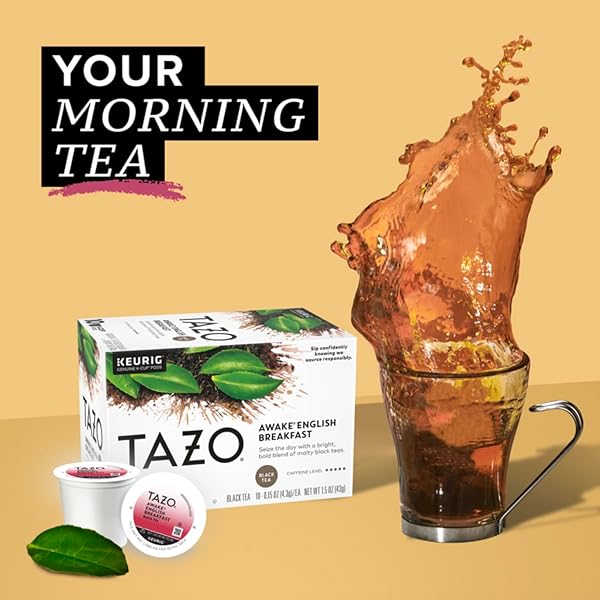 TAZO TEA K-CUPS, ENGLISH BREAKFAST BLACK TEA WITH CAFFEINE, 22 PODS