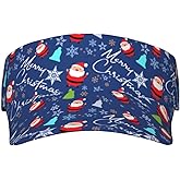 Funny Christmas Snowflakes Hats Women's Men's Sport Visor Sun Hat Visor Hat Visor Adjustable Xmas Cap for Women Men