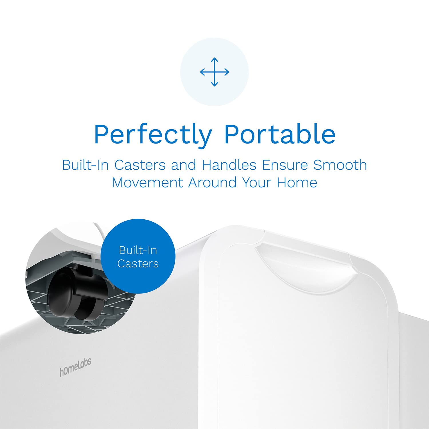 hOmeLabs 3000 Sq. ft. Energy Star Dehumidifier - Ideal for Medium to Large Rooms, Bedrooms and Home Basements - Powerful Moisture Removal and Humidity Control - 35 Pint
