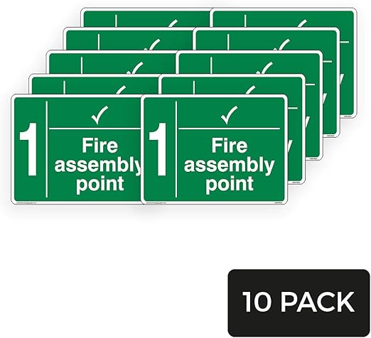 Letrero de montaje de fuego – estándar [plástico rígido de 1,5 mm, 600