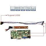 Aihome 17.3" inch 1920*1080 Laptop LCD screen controller board kit HDMI DVI VGA Audio input NT68676 LVDS AD board LED Back light driver board