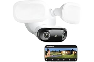 REOLINK Elite Floodlight WiFi, 4K 8MP 180° Panoramic Wired Floodlight Camera, Adjustable 3000 Lumens, Local AI Video Search, Dual-Band Wi-Fi 6, 24/7 Recording, No Monthly Fees, 100~240V AC Hardwired