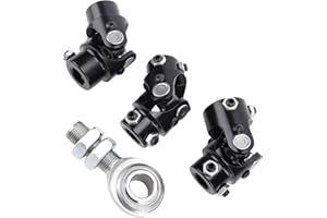 ZDETGU 36in Steel Steering Shaft Kit with 3/4in Support Bearing U Joint SJS08 for 3/4in 30 Spline Car Steering Box Replacemen