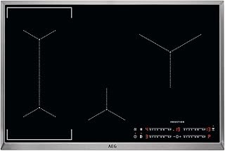 AEG IKE84441XB Autarkes Kochfeld / Herdplatte mit Touchscreen, Topferkennung & Hob²Hood-Funktion / Induktionskochplatte / 4 Kochzonen / Edelstahlrahmen / 80 cm
