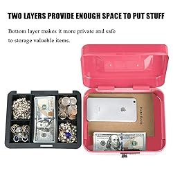 Jssmst Large Cash Box with Combination Lock