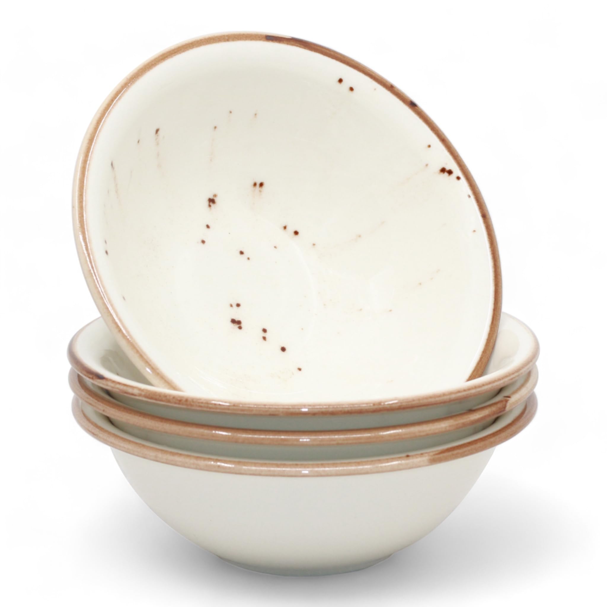 Bascuda Porcelain Cereal Bowl Set of 4 – 600ml, 18cm – Elegant Bowls for Soup, Cereal, Salad, Dessert & More – Stackable, Microwave & Dishwasher Safe, Durable & Stylish