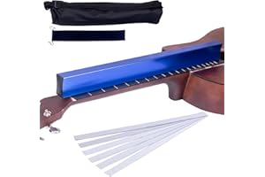 18" Fret Leveling Beam Guitar Fret Leveler Kit – Complete Guitar Tool Set with 12 Sandpaper Sheets (120–1000 Grit) & Storage 