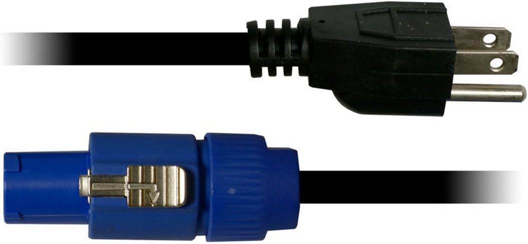 Blizzard Lighting POWERCON-MAIN-1425 | 25 Foot Male Blue to Grounded Edison Male Cable