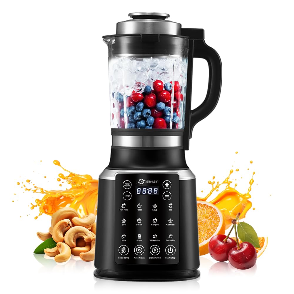 Photo 1 of * mising lid* Blenders for Kitchen 59oz Glass Blenders with Heating, 1200W Adjustable blender for smoothies High Speed Food Processors Professional blender with Keep Warm 14 Functions Auto Clean for Soups Sauces