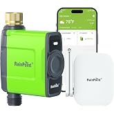 RAINPOINT WiFi Water Timer for Garden Hose, WiFi Sprinkler Controller, Smart Hose Timer Valve, Automatic Drip Irrigation System/Rain Delay for Garden/Lawn/Yard (Brass Inlet, WiFi Gateway)