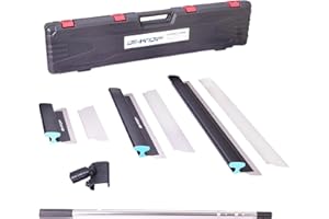 BHTOP Drywall Tools Skimming Blade with Extension Handle - 12", 20" & 32" Blades with 2 Pack 0.3 mm Blades, Construction Tool